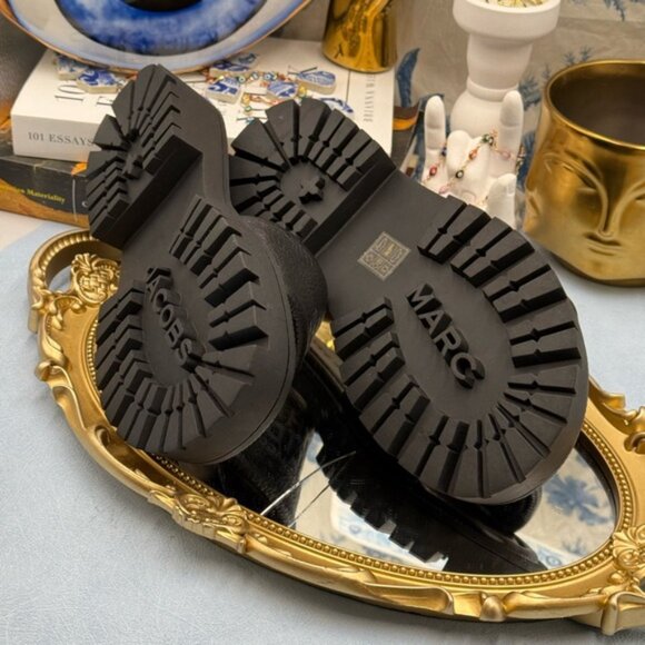 🆕 MARC JACOBS 🧿 NWOB The Lug Sole Slide, Black Leather - Sz 36 US 6 - Picture 13 of 16